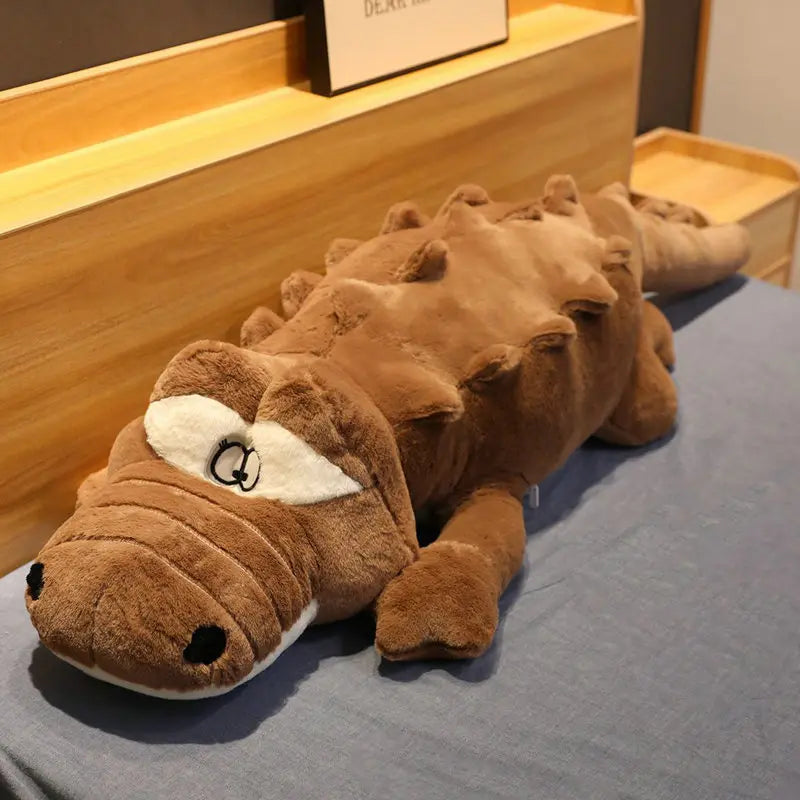 60-150cm Alligator Plush Toys Lifelike Stuffed Animal Soft Plush Crocodile Piushion Filled Pillow Cushion For Girl Kids Gift