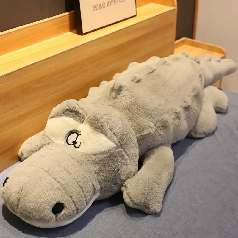 60-150cm Alligator Plush Toys Lifelike Stuffed Animal Soft Plush Crocodile Piushion Filled Pillow Cushion For Girl Kids Gift
