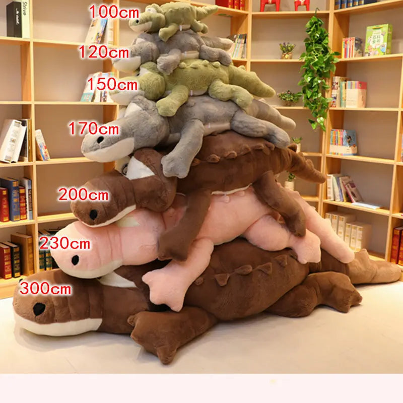 60-150cm Alligator Plush Toys Lifelike Stuffed Animal Soft Plush Crocodile Piushion Filled Pillow Cushion For Girl Kids Gift