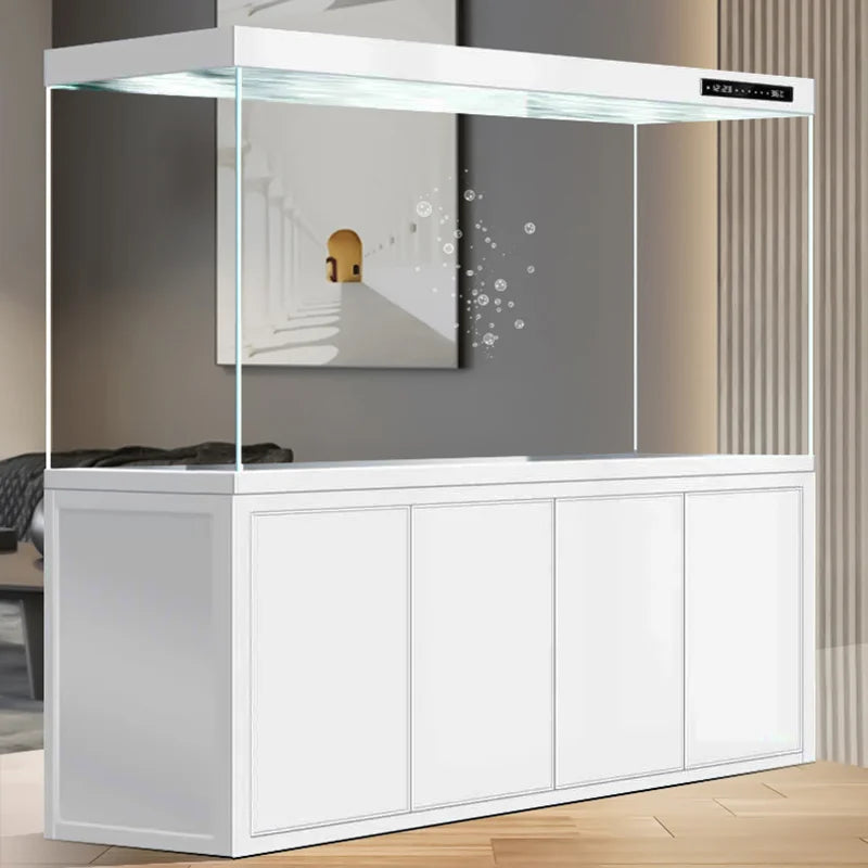 Floor Modern Aquarium Ornamental Fish Decoration Fish Tanks Accent Aquarium Luxury Living Room Home Furniture Acquario Lsyg