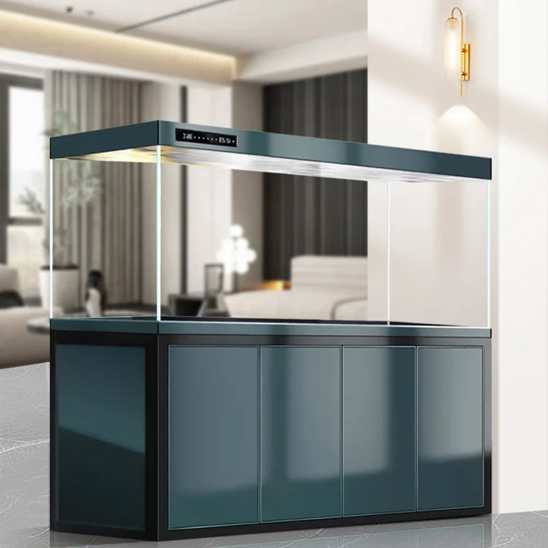 Floor Modern Aquarium Ornamental Fish Decoration Fish Tanks Accent Aquarium Luxury Living Room Home Furniture Acquario Lsyg