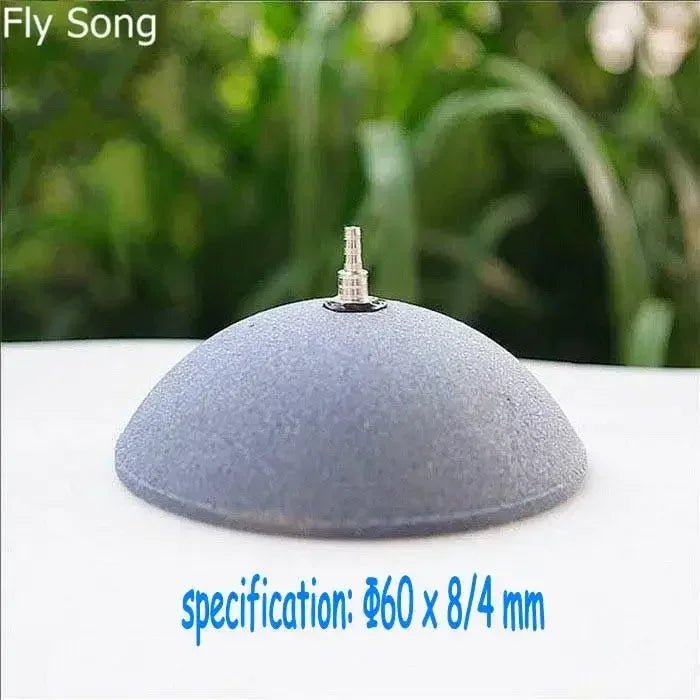 Aquarium Dia 6cm Semicircle Air Stone Dark Gray Mineral Bubbles Stone for Aquarium Fish Tank Oxygen Areator Accessories