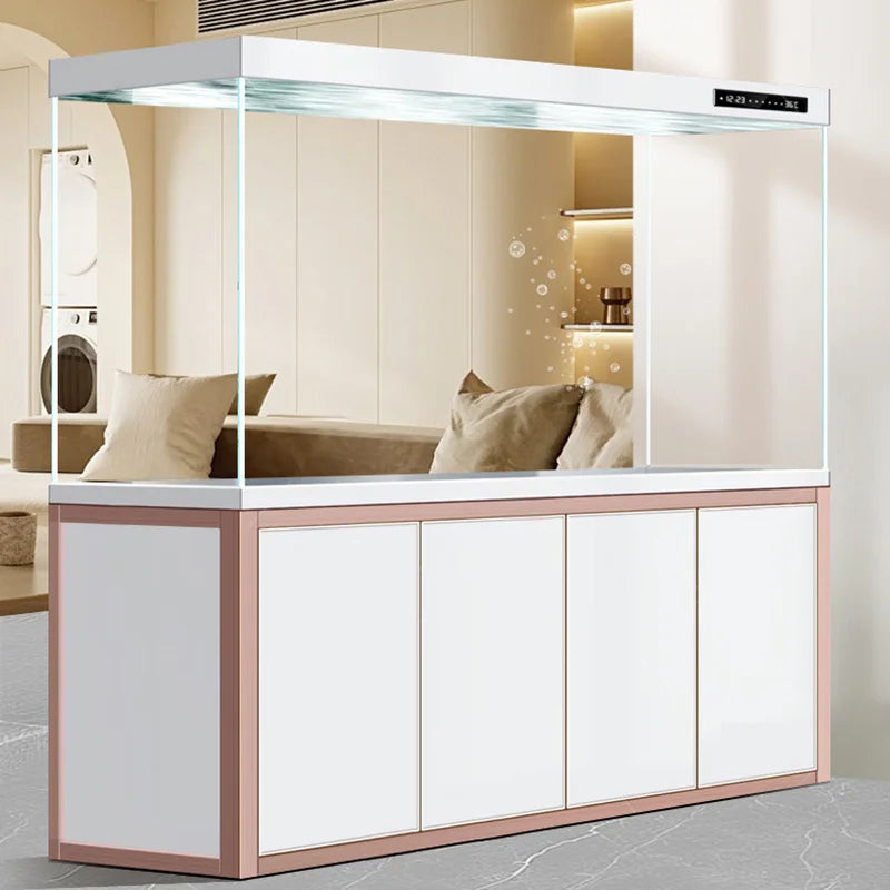 Floor Modern Aquarium Ornamental Fish Decoration Fish Tanks Accent Aquarium Luxury Living Room Home Furniture Acquario Lsyg
