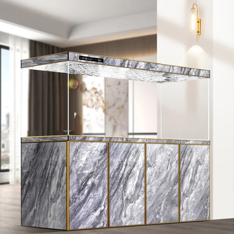 Floor Modern Aquarium Ornamental Fish Decoration Fish Tanks Accent Aquarium Luxury Living Room Home Furniture Acquario Lsyg