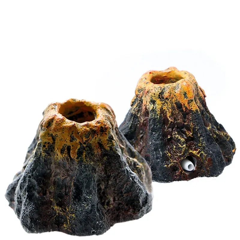Aquarium Volcanic Bubble Stones Oxygen Pump Fish Tank Decor Bubbling Hiding Cave Resin Aeration Stone Water Quality Silent Aquas