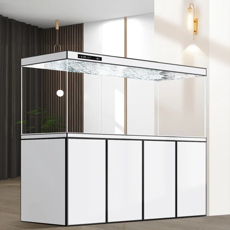 Floor Modern Aquarium Ornamental Fish Decoration Fish Tanks Accent Aquarium Luxury Living Room Home Furniture Acquario Lsyg