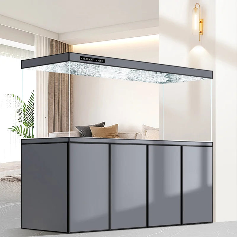 Floor Modern Aquarium Ornamental Fish Decoration Fish Tanks Accent Aquarium Luxury Living Room Home Furniture Acquario Lsyg