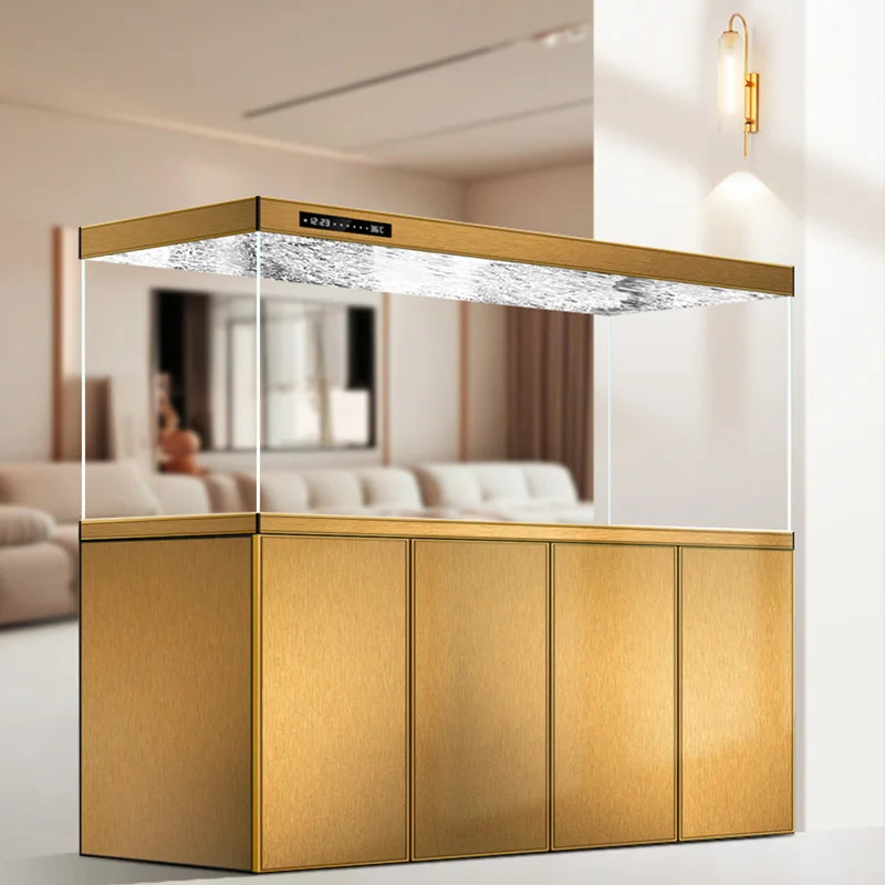 Floor Modern Aquarium Ornamental Fish Decoration Fish Tanks Accent Aquarium Luxury Living Room Home Furniture Acquario Lsyg