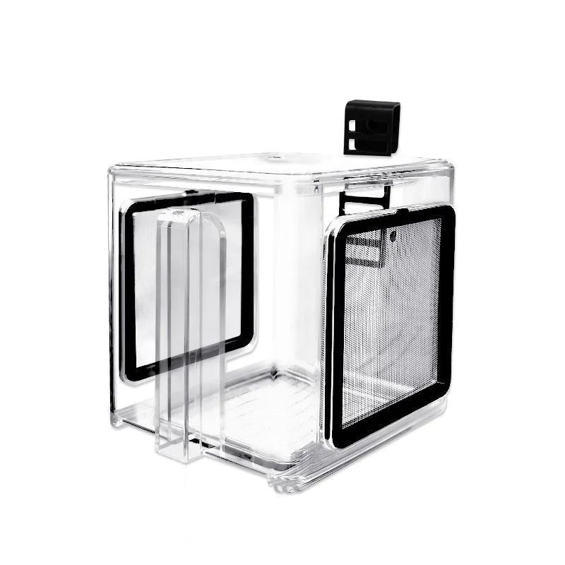 Aquarium Fish Tank Acrylic Isolation Box Stainless Steel Mesh Pneumatic Spawning Incubation Box Ornamental Breeding Room Small