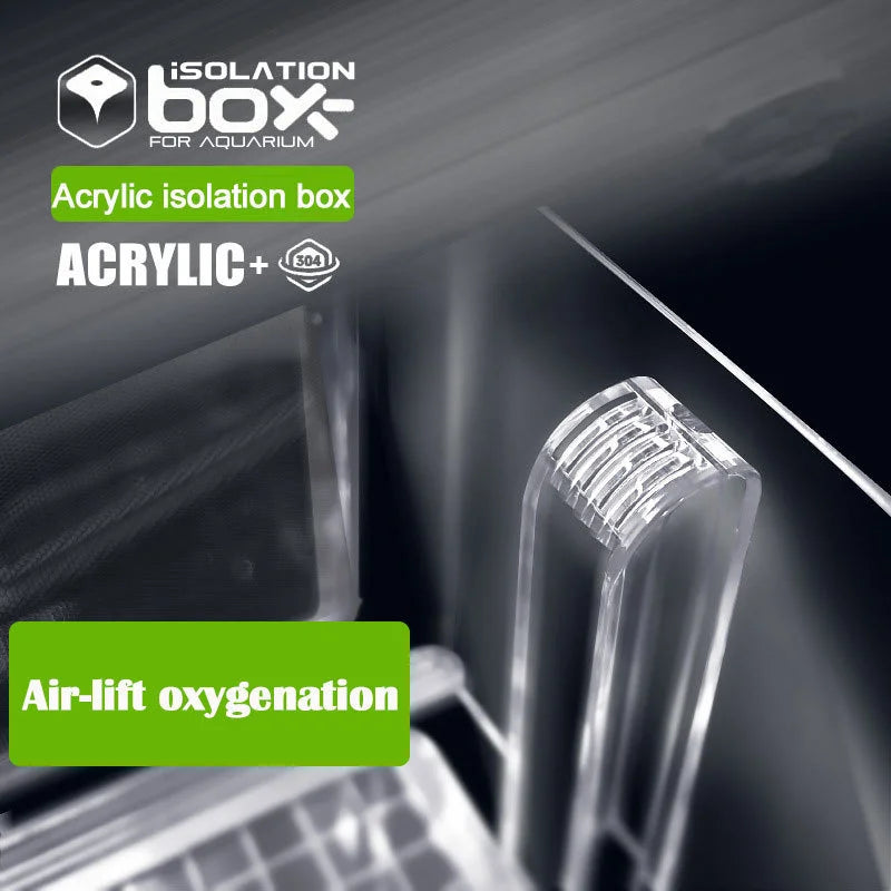 Aquarium Fish Tank Acrylic Isolation Box Stainless Steel Mesh Pneumatic Spawning Incubation Box Ornamental Breeding Room Small