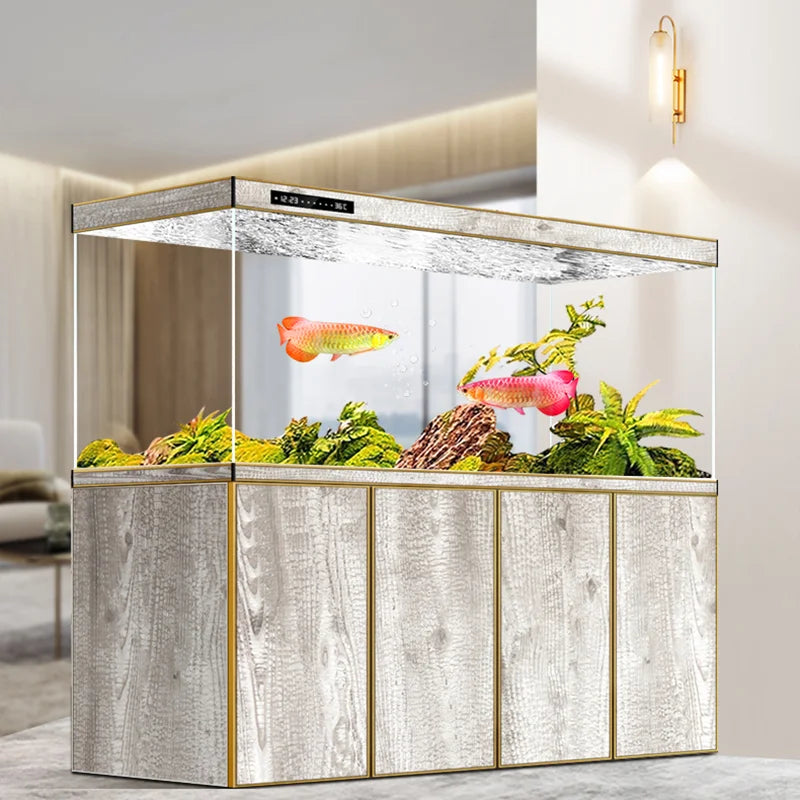 Floor Modern Aquarium Ornamental Fish Decoration Fish Tanks Accent Aquarium Luxury Living Room Home Furniture Acquario Lsyg