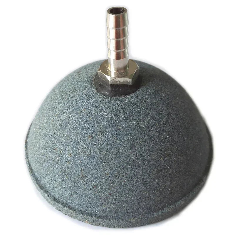 Aquarium Dia 6cm Semicircle Air Stone Dark Gray Mineral Bubbles Stone for Aquarium Fish Tank Oxygen Areator Accessories