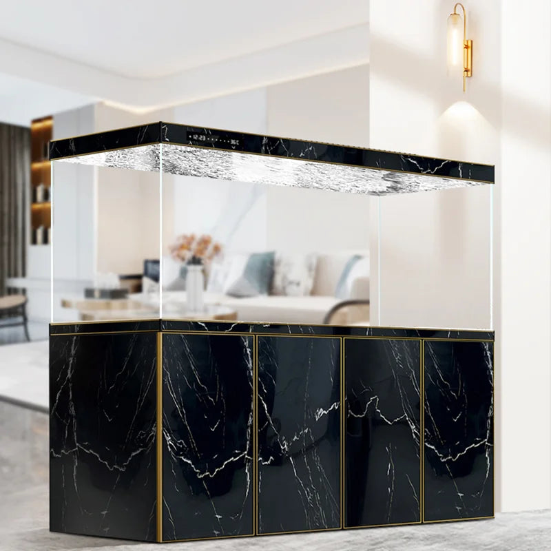 Floor Modern Aquarium Ornamental Fish Decoration Fish Tanks Accent Aquarium Luxury Living Room Home Furniture Acquario Lsyg