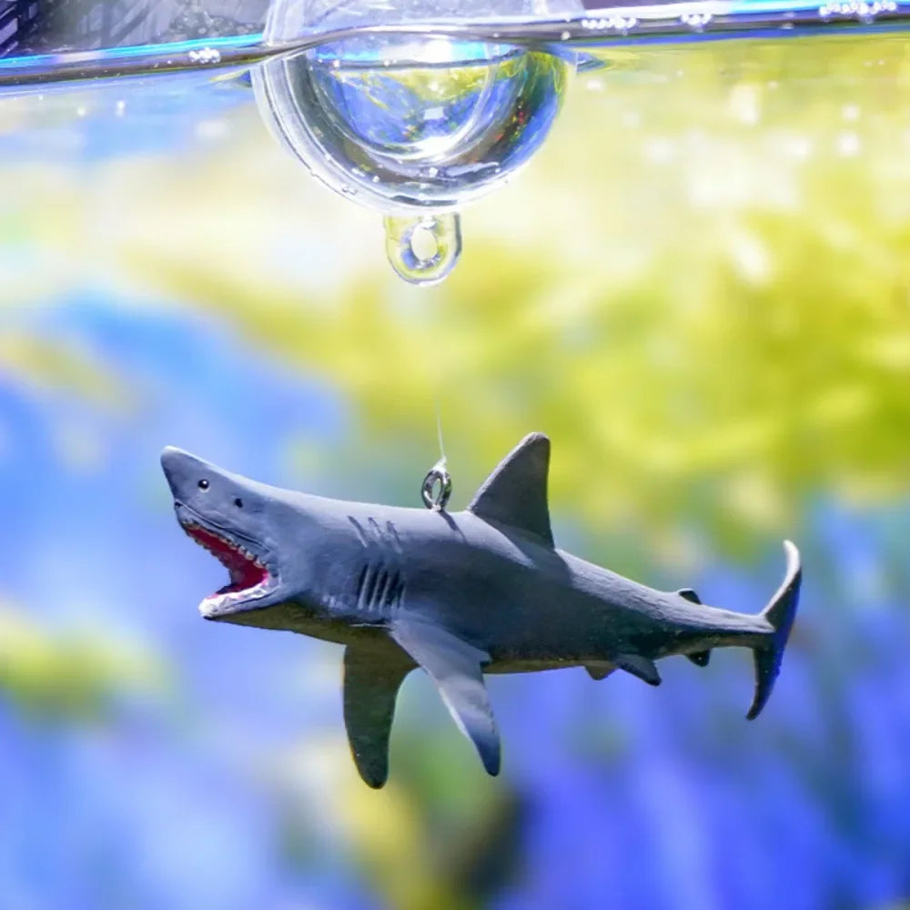 DIY Aquarium Floating Ornaments Creative Aquascape Shark Figurine Decor Fish Tank Craft Undersea Animal Landscaping Decorations
