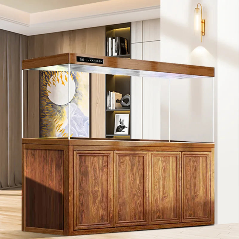 Floor Modern Aquarium Ornamental Fish Decoration Fish Tanks Accent Aquarium Luxury Living Room Home Furniture Acquario Lsyg