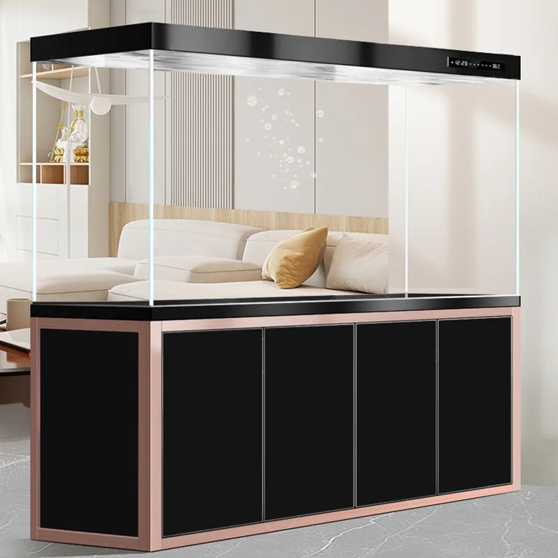 Floor Modern Aquarium Ornamental Fish Decoration Fish Tanks Accent Aquarium Luxury Living Room Home Furniture Acquario Lsyg